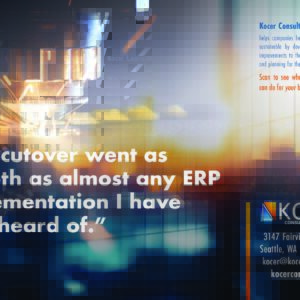 Kocer ad for Northwest Aerospace News Magazine