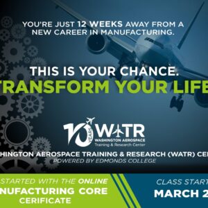 Social media ad for the Washington Aerospace Training and Research (WATR) Center